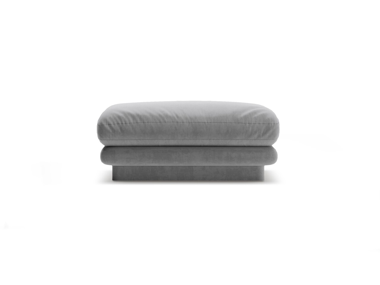 Taburet, Torino-184, Micadoni Home, 80x80x41 cm, catifea, gri deschis - imagine 5